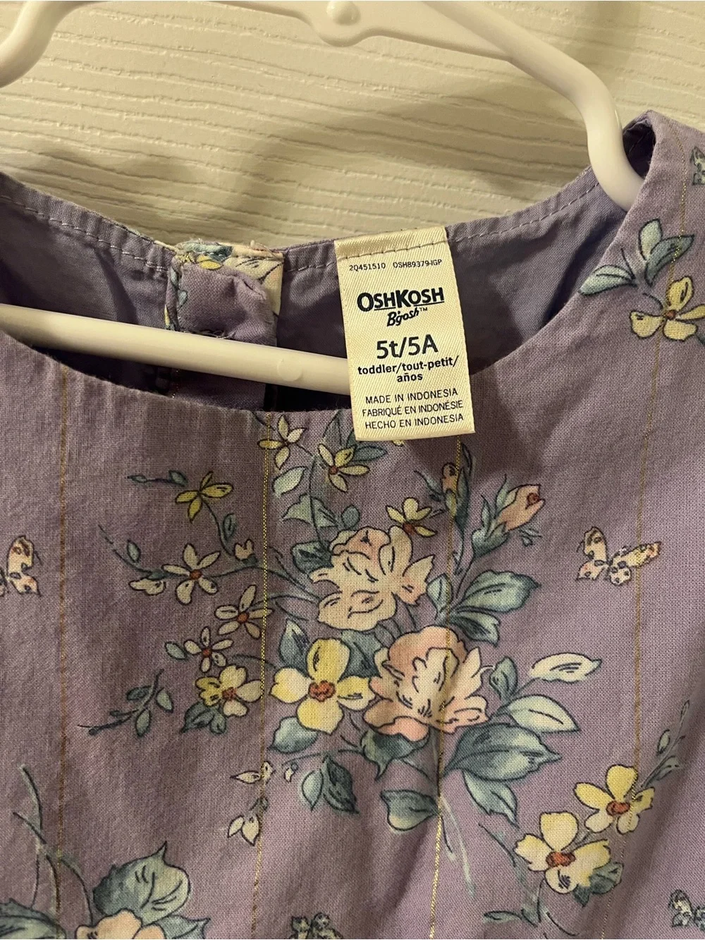 OshKosh B'gosh Lavender Floral Cotton Dress